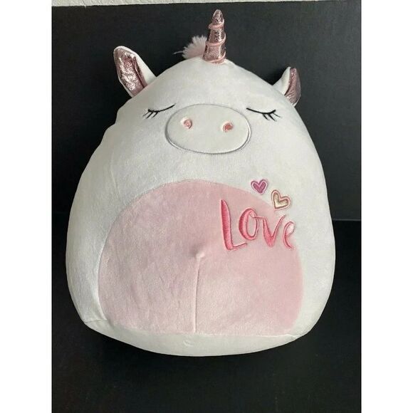 Squishmallow Raquel Pegacorn Valentine’s Love 12” Kellytoy 2021 Soft Pink NWT - Picture 1 of 8